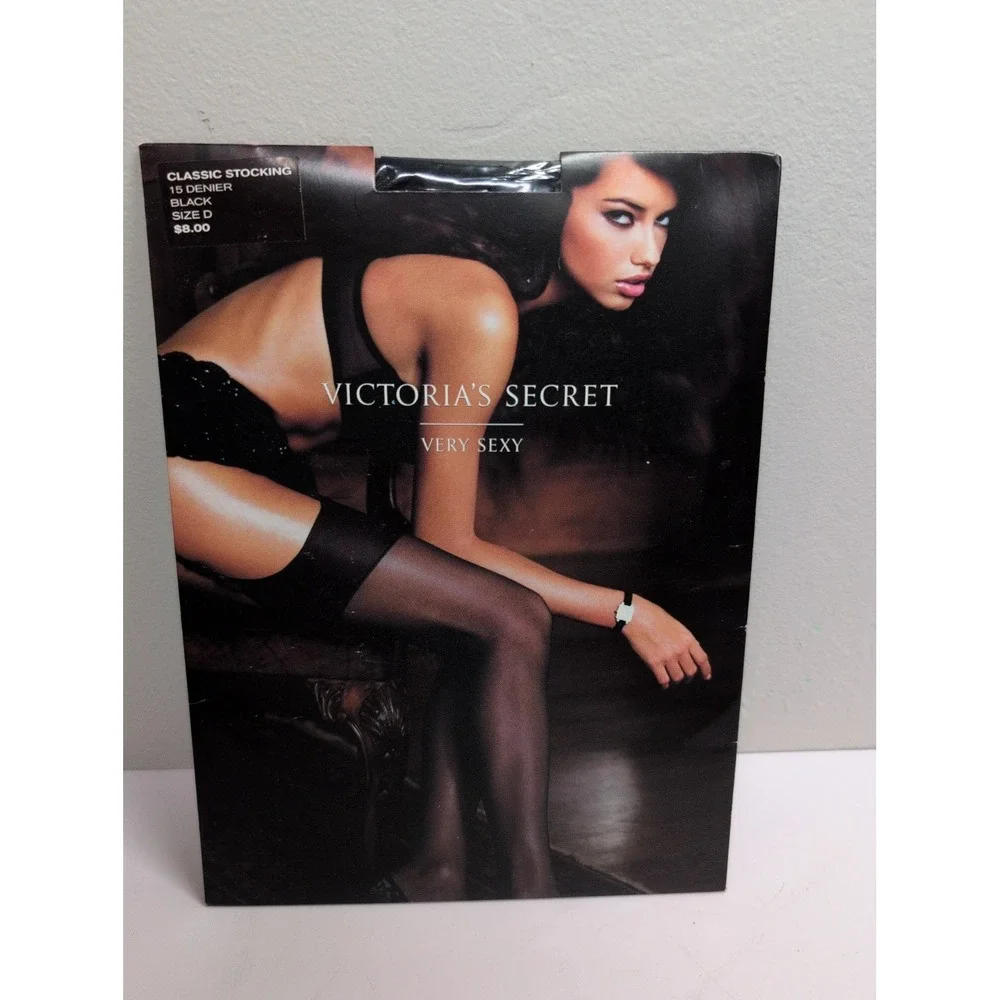 Victoria's Secret Very Sexy Regular Sheer Stockings 15 Denier Black Size D
